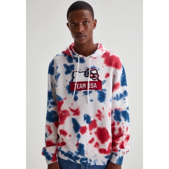 Urban Outfitters Shirts Urban Outfitters Hello Kitty X Team Usa Tiedye Hoodie Sweatshirt Poshmark